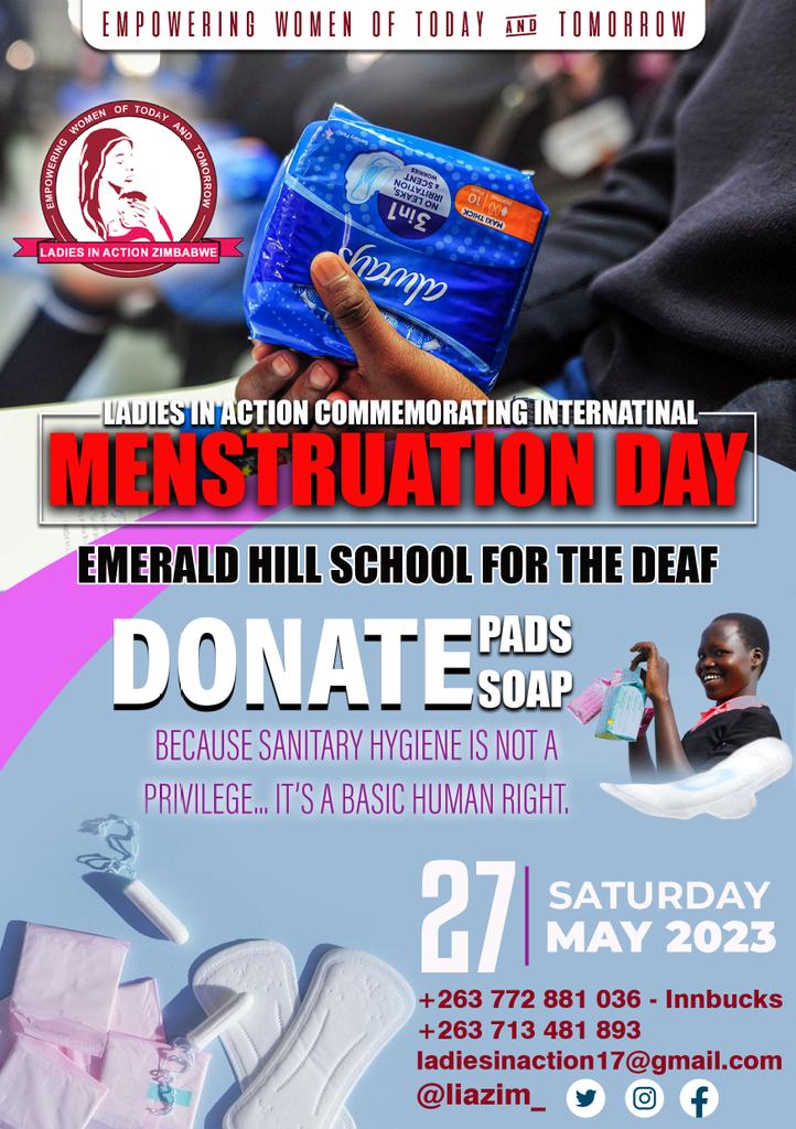 mcauthur_lokie's tweet photo. 60% of girls in Zimbabwe skip school during periods. Help us make a difference by donating just $1 or a pack 🙏🏾 #endperiodpoverty https://t.co/BQVP4scr5E