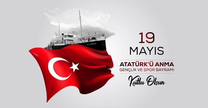 19 Mayıs Atatürk’ü Anma Gençlik ve Spor Bayramı'mız kutlu olsun.

#19MayısGençlikveSporBayramı
#19MAYIS 
<a href="/tcmeb/">Millî Eğitim Bakanlığı</a> 
<a href="/sultangazimem1/">Sultangazi İlçe Millî Eğitim Müdürlüğü</a> 
<a href="/ibrahimhoca61/">İbrahim İPEKÇİOĞLU</a>