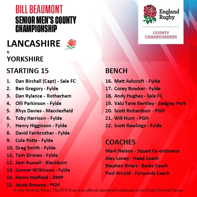 lancashirerfu's tweet photo. Here's the Mens Squad for the clash that started back in  back in 1455 #waroftheroses #ohlankylanky
#bbcup https://t.co/VPMaZSGLpU