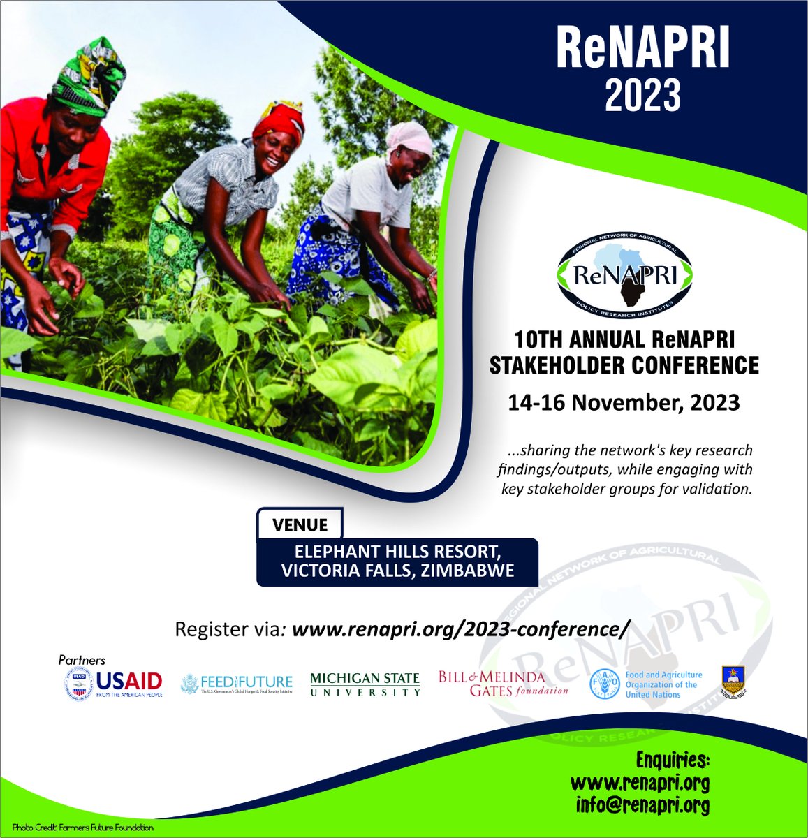 ANAPRI_info's tweet photo. Join us at the 2023 Annual ReNAPRI Conference. 

Register at https://t.co/Ds56kWfPO8

#research
#policy
#agriculture
#ReNAPRI2023 https://t.co/IDnS92oFGm