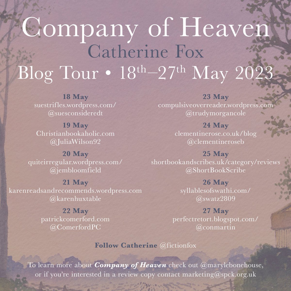 'The Company Of Heaven is an epic and very enjoyable read. I enjoyed the three bonus stories at the end'

Thank you <a href="/JuliaWilson92/">Julia Wilson</a> for joining us on the #CompanyOfHeaven #BlogTour 📚

Read Julia's #BookReview here: christianbookaholic.com/2023/05/19/the…

@FictionFox