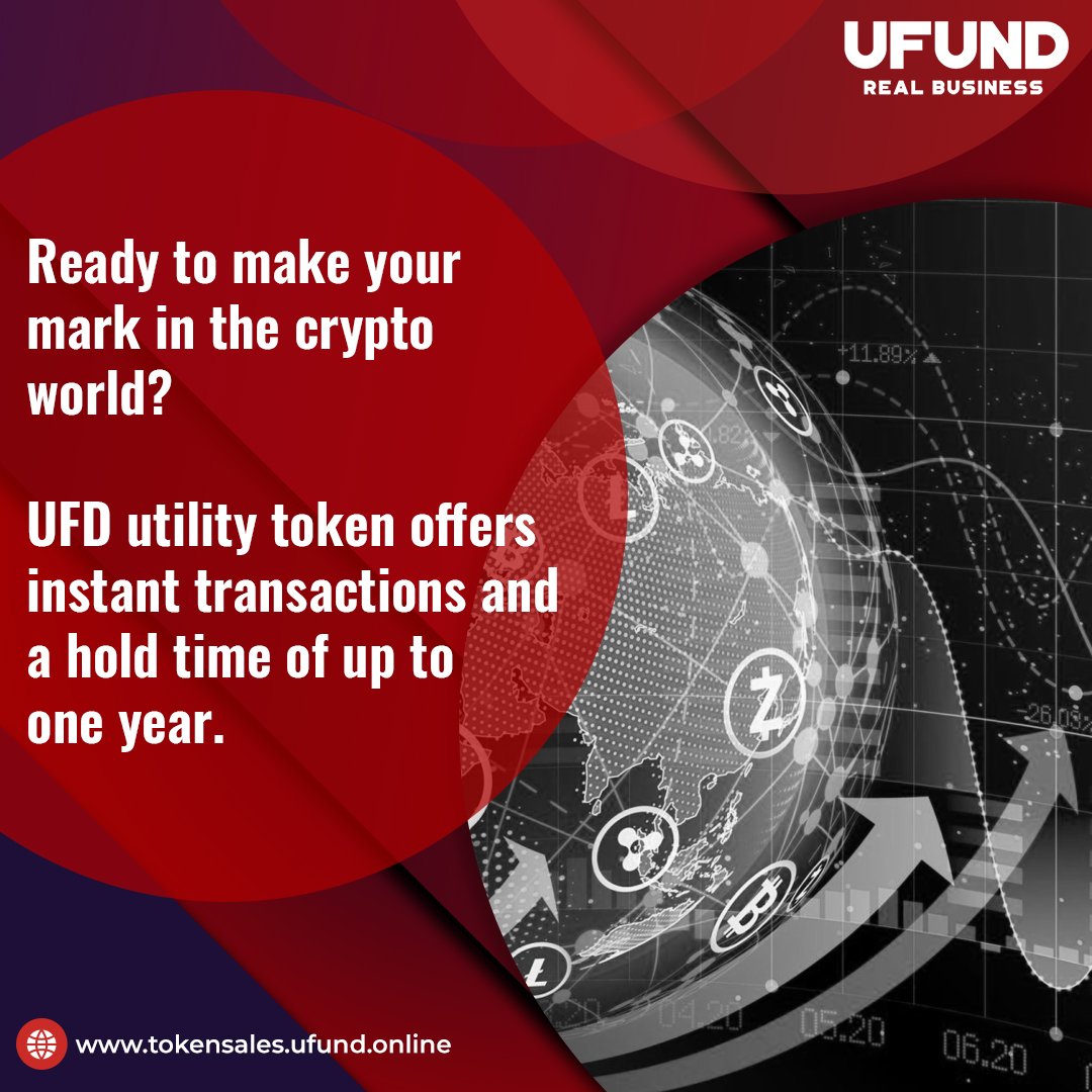 UFUND1's tweet photo. Looking for a crypto investment with unique qualities and benefits? UFD utility token offers instant transaction times and a hold time of up to one year.

Explore more at: https://t.co/imeIaAoKIR

#ufund #cryptoinvestment #UFDid #utilitytoken #instanttransaction #holdtime https://t.co/vXgubZF3zF