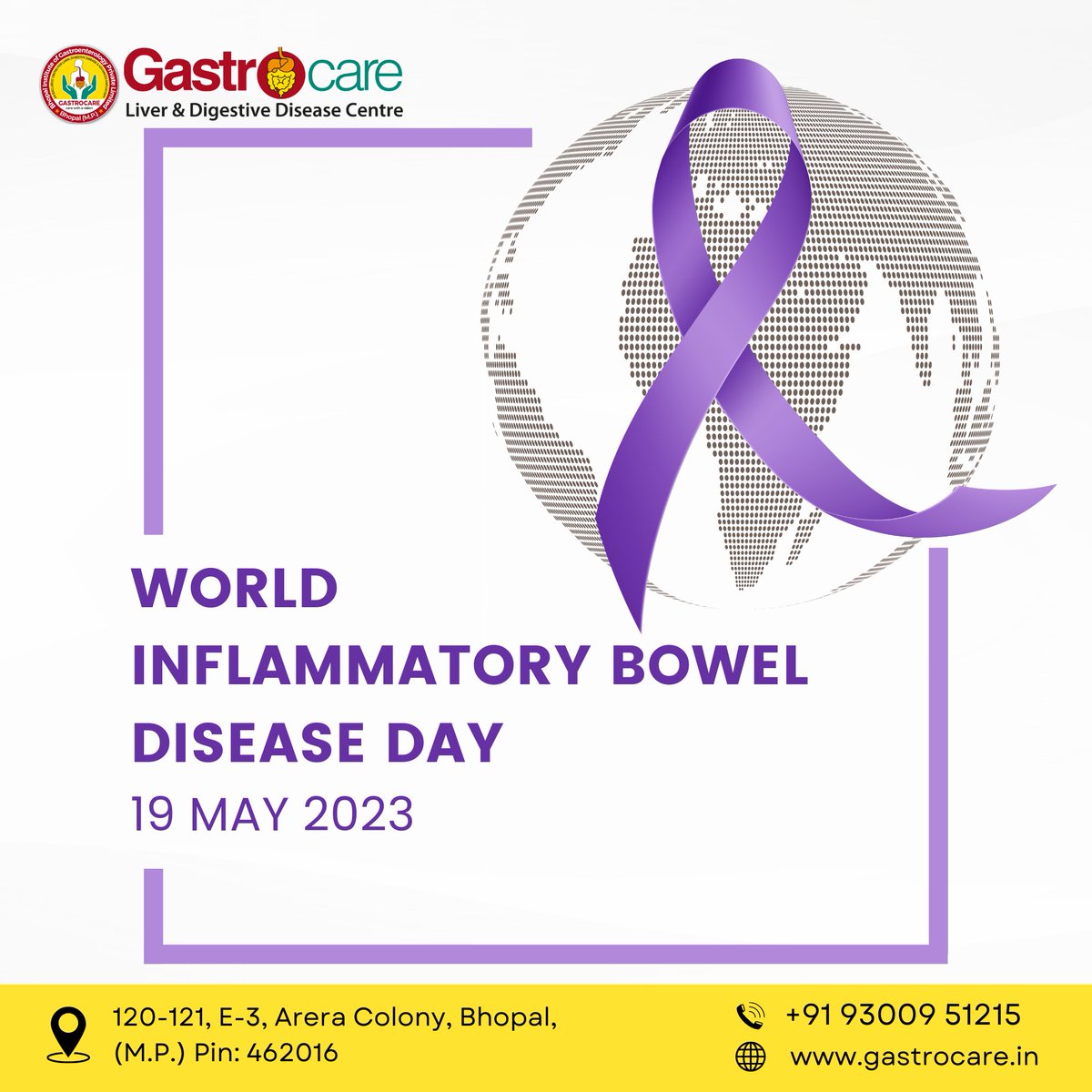 Support IBD Awareness Together
🌍🔥 Join the Fight on World Inflammatory Bowel Day! 🔥🌍 

#healthcare  #gastrocarebhopal 
#WorldIBDday #IBDAwareness #CrohnsAndColitis #ChronicIllnessWarrior #SupportAndInspire #IBDCommunity #InThisTogether #BreakTheSilence #HopeAndChange