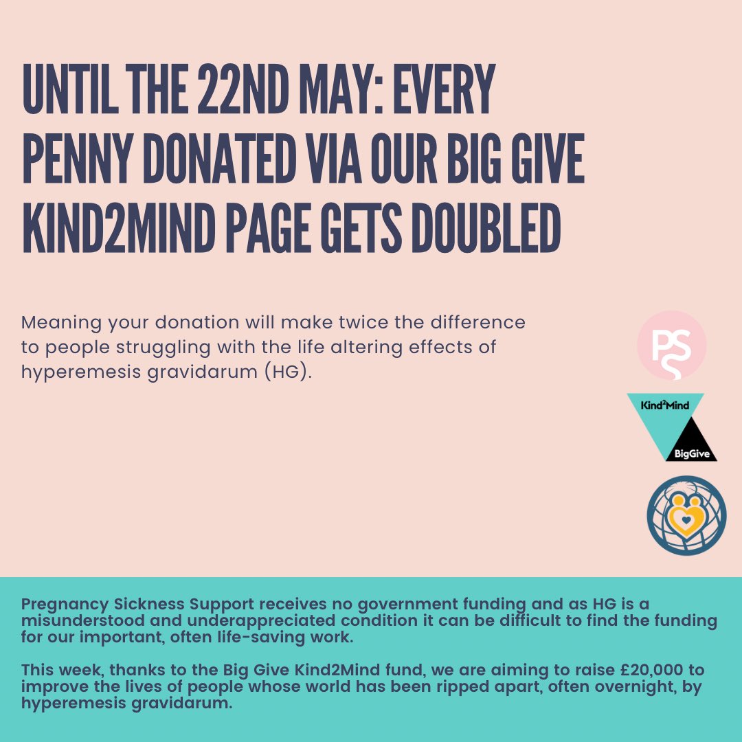 HGSupportUK's tweet photo. I had to let my baby go and that was the hardest thing I’ve ever had to do.'' Therapeutic termination due to HG is a lot of people's reality. Until the 22nd May when you donate via the link in our bio, your donation is DOUBLED!

#HGReality
#HGAD23
#PSSKind2Mind https://t.co/Cnw375wQ5S