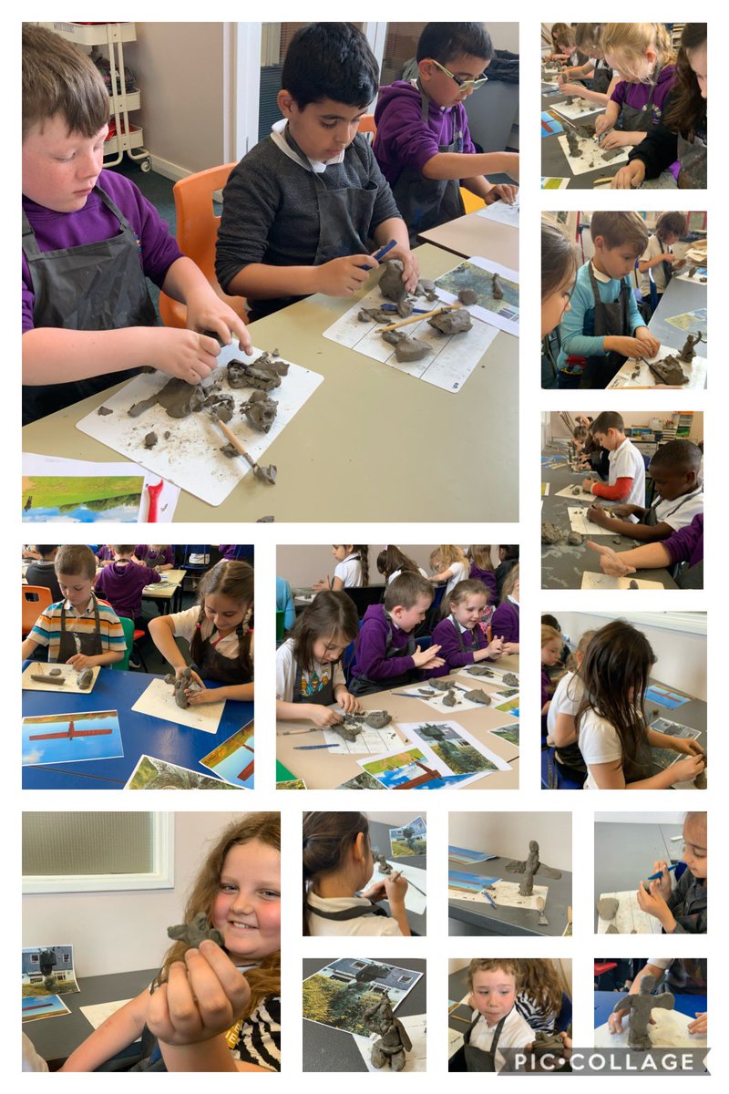 Y1RDPS's tweet photo. #Y2RDPS have enjoyed making clay sculptures this week.  We have been inspired by ‘The Market Woman’ in Wallsend, as well as the Angel of the North! https://t.co/oLxmGesT8Q