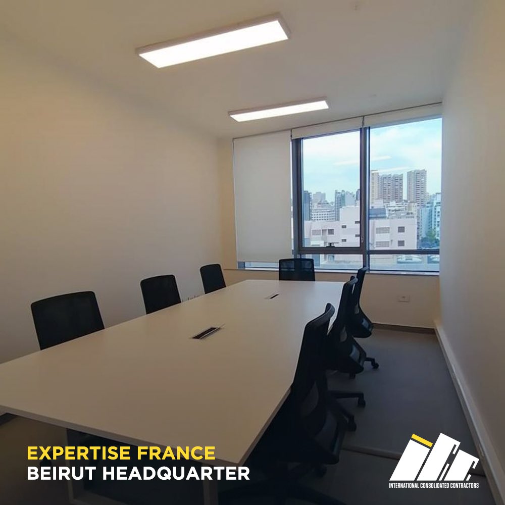 ICC_Contractors's tweet photo. Our latest completed office renovation project, Expertise France in Beirut!

🖌 Revitalized workspace with fresh paint
✅ 3M Antiblast film to prioritize safety 
💡Enhanced lighting 
⚡️ Low current and security systems (data cabinet, intrusion, access controls, CCTV, Wifi, UPS) https://t.co/68D5ulcT0e