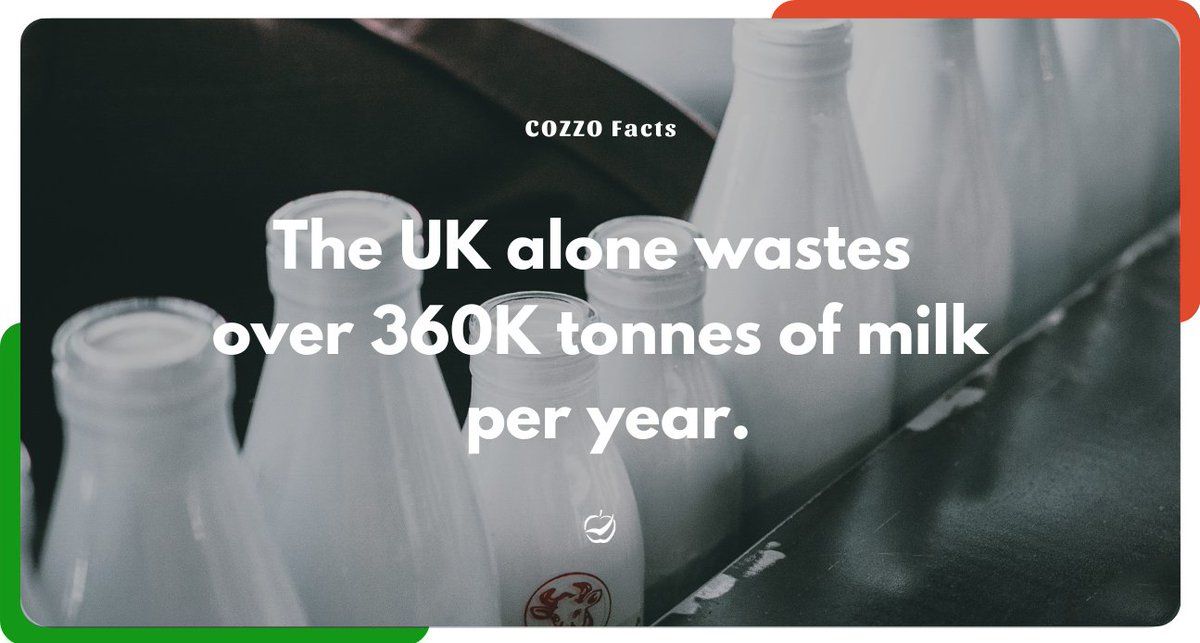 The UK alone wastes over 360K tonnes of milk per year. 🥛😢
#foodwaste #stopfoodwaste #climate
