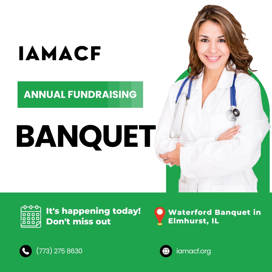 iama_cf's tweet photo. 🎉 It's happening today! Join us for the #IAMACF Annual Fundraising Banquet with keynote speaker Dr. Abha Agrawal, MD, FACP, FACHE.

🌟 Don't miss out on an inspiring and impactful night at the Waterford Banquet in Elmhurst, IL! Get ready to be inspired! 🔝
Grab your tickets now! https://t.co/Y9MbLwBFFo