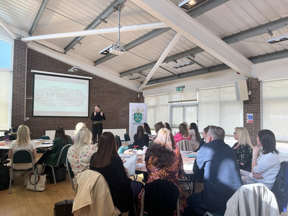 AOGDepute's tweet photo. The sun streams in as Fr Mark O’Donnell kicks off the @AOGDepute conference in Carfin Grotto, discussing Theological Virtues. #AOGDeputes #CatholicVirtues @ArchdiocGlasgow @rercag @SCESDirector https://t.co/jUNScGQBr5