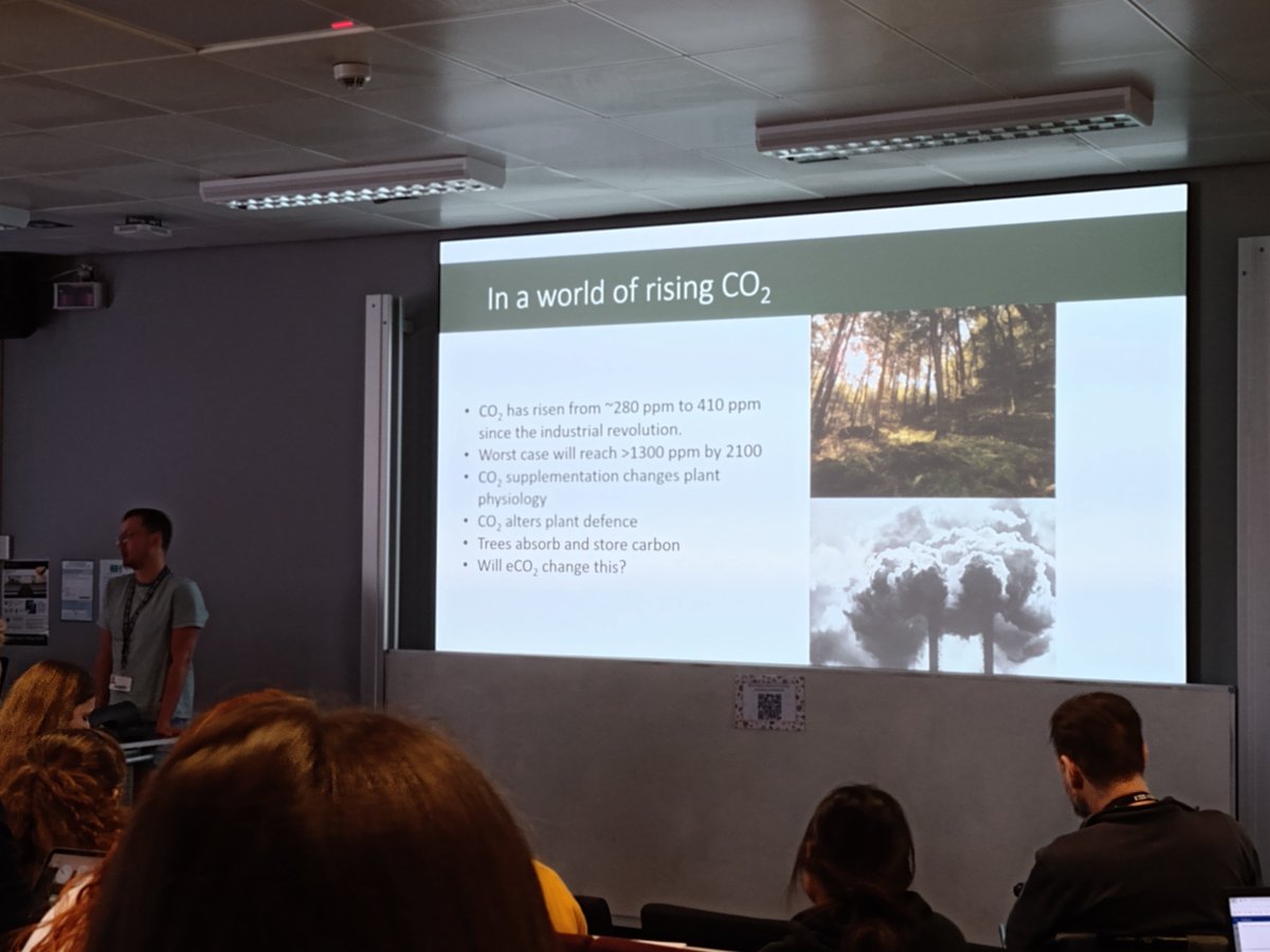 SeedEvolution's tweet photo. A great but sobering talk by @RawMark about his hard-won PhD results from UoB's BIFoR FACE @UoBbiosciences #BGRS. https://t.co/K6rWeh62SK