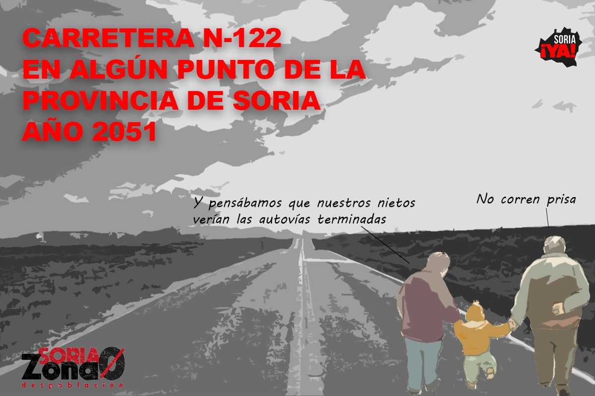 Hace 9274 días el Ministerio de Fomento publicó en el BOE la licitación para la conversión en vía rápida del primer tramo de la N-122

<a href="/mitmagob/">Pol</a> <a href="/raquelsjimenez/">Raquel Sánchez</a> y Gobiernos de <a href="/populares/">life</a> y <a href="/PSOE/">PSOE</a> llevan sin terminarla 25 años, 4 meses y 22 días después