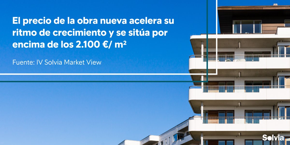 solvia_es's tweet image. #RealEstateSolvia🏠
◼En el 4º trimestre de 2.022 el precio de la #vivienda de #obranueva aceleró su crecimiento en 8 décimas respecto al trimestre previo, para ubicarse por encima de los 2.100 €/m²◻

IV Solvia Market View ➡️ bit.ly/SolviaMarketVi…
#realestate #españa