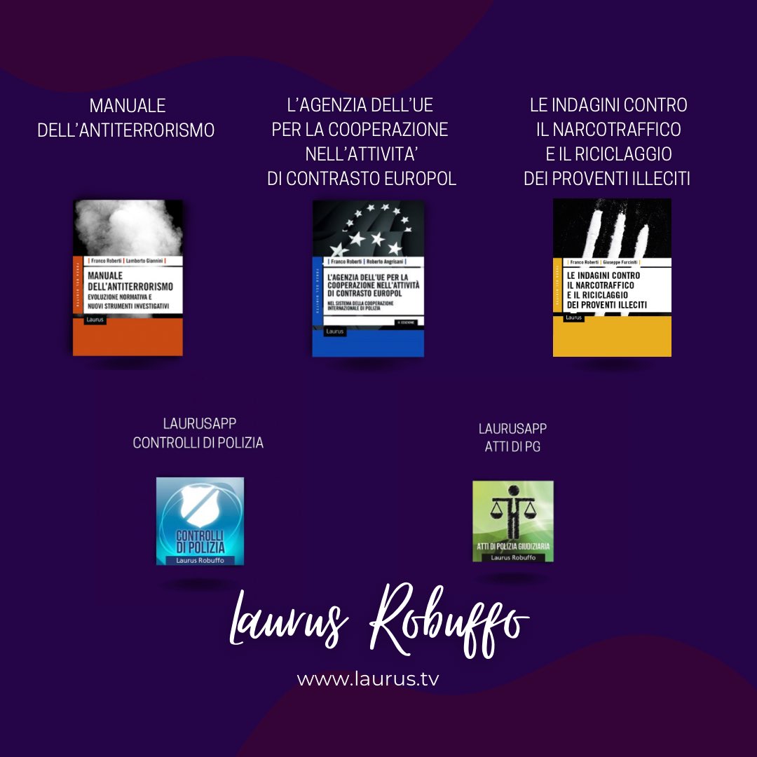 LaurusRobuffo's tweet photo. 📚📚 Scopri il catalogo Laurus sul sito ufficiale: troverai tante Opere pronte a fornire supporto nel lavoro e nella formazione!

#laurus #laurusrobuffo #laurusapp #forzedellordine #antiterrorismo #europol #narcotraffico #normativa https://t.co/EB8TAoK9dh