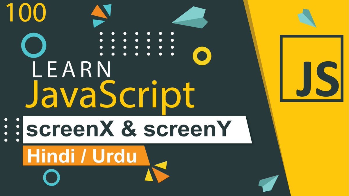 YooBabaa's tweet photo. JavaScript screenX &amp; screenY Tutorial in Hindi / Urdu
https://t.co/kHwt29RTIM

#javascript #webdevelopment #webdesign #yahoobaba https://t.co/Y7LLc6QSmp