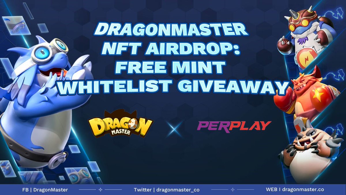 PERPLAYofficial's tweet photo. [Partnership Event]

PERPLAY x DragonMaster #Airdrop Event

🎁 Prizes
4 winners x FOUR-EGG Chest
10 winners x SINGLE-EGG Chest

✔️ Tasks:
Follow DragonMaster on FB
https://t.co/U5h6Zni5ui   

Follow, Share, Like:
https://t.co/mB7UgdbKp9  

Join PERPLAY Discord
https://t.co/iwFLOQaSEn  

Follow PERPLAY on Twitter, like, tag 3 frens
https://t.co/yRQ1cejNlf  

⏰ till May 25
📢 winners to be announced after event ends