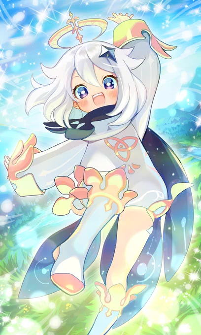 #Paimon #GenshinImpact  "オイラがついてるぞ! どこまでも行こう!!"