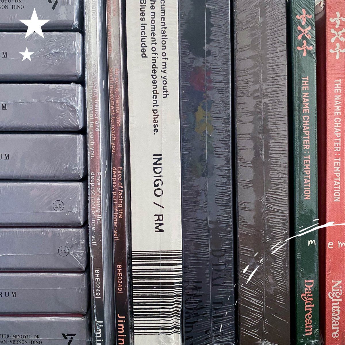 KpopshopNeoe's tweet photo. Restock 🤩
⭐RM - [Indigo] (Book Edition)*
⭐TXT - Album [The Name Chapter : TEMPTATION]
⭐Jimin - Album [FACE]
⭐Agust D - [D-DAY]
⭐SEVENTEEN - 10th Mini Album [FML]

*unfortunately Indigo albums came damaged, so they are discounted https://t.co/OEvLb6kjck