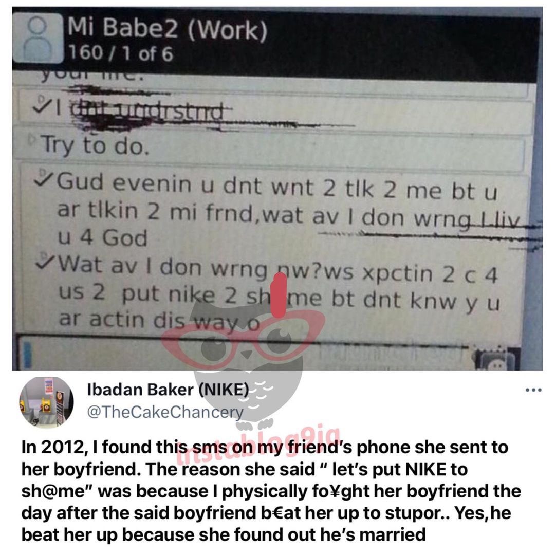 Instablog9ja on X: How my bestie 'rewarded' me for fi¥hting her ab¥sive  boyfriend — Baker t.co3P2HILkuOz  X