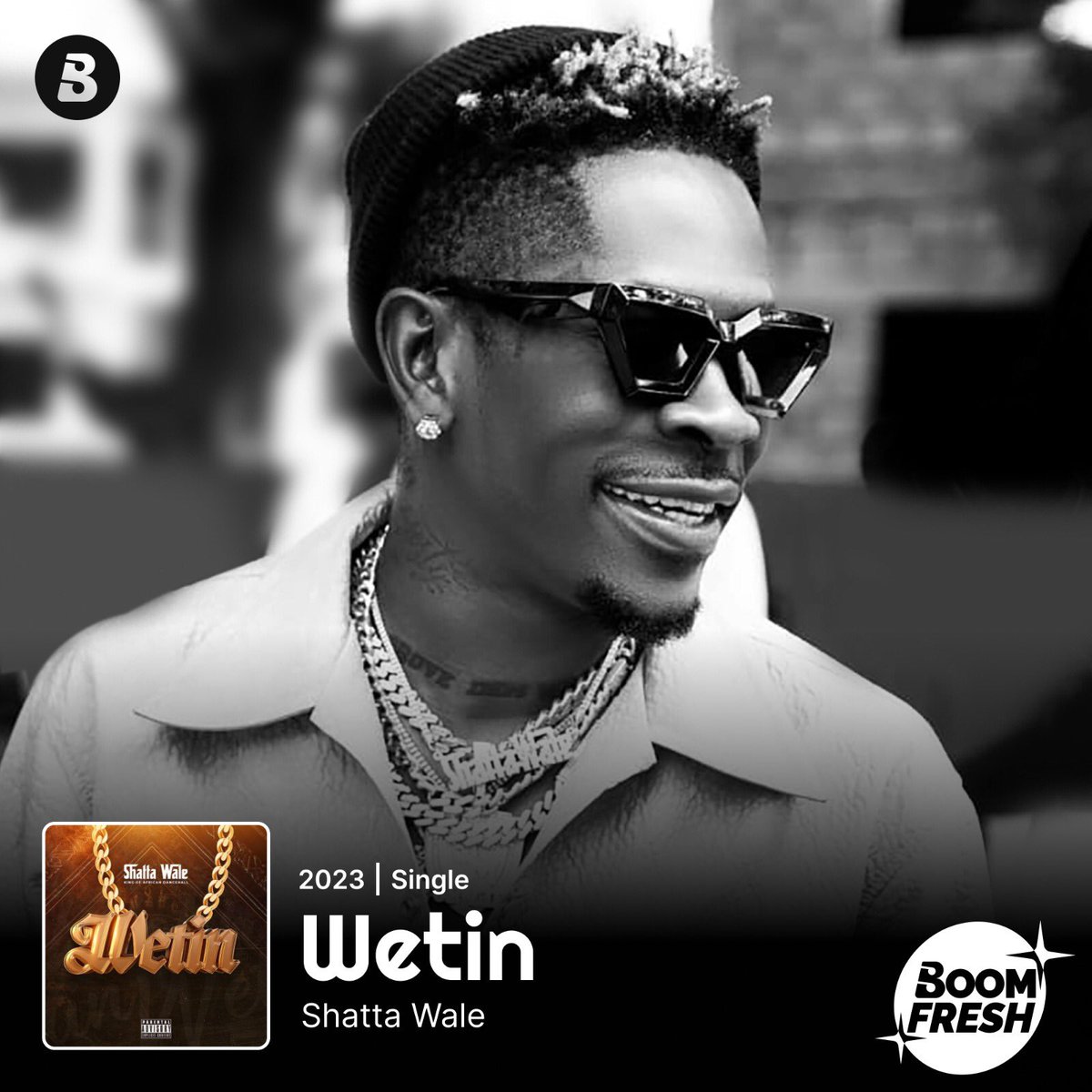 BoomplayGhana's tweet photo. 🔥BOOMFRESH🔥
@shattawalegh has dropped a new track called #Wetin. Run it up on #Boomplay!

🎧 https://t.co/tpOtI8nxKr

#HomeOfMusic #NewMusicFriday #ShattaMovement https://t.co/LGGOe7tUNe