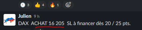 VamFibo50's tweet photo. #trading #cac40 #BTC  #crypto #dax #sp500 #DAX #dowjones #russel #Nikkei 

Notre prochain VAM qui va rejoindre l'équipe a appliqué la méthode VAMFIBO50.

1/ Plan de jour parfait zone 16200
2/ Partage le signal d'achat avec tous les membres en direct !
3/ On ramasse la monnaie !!

Voilà matinée faite !!  🤑🤑🤑🤑🤑🤑🤑