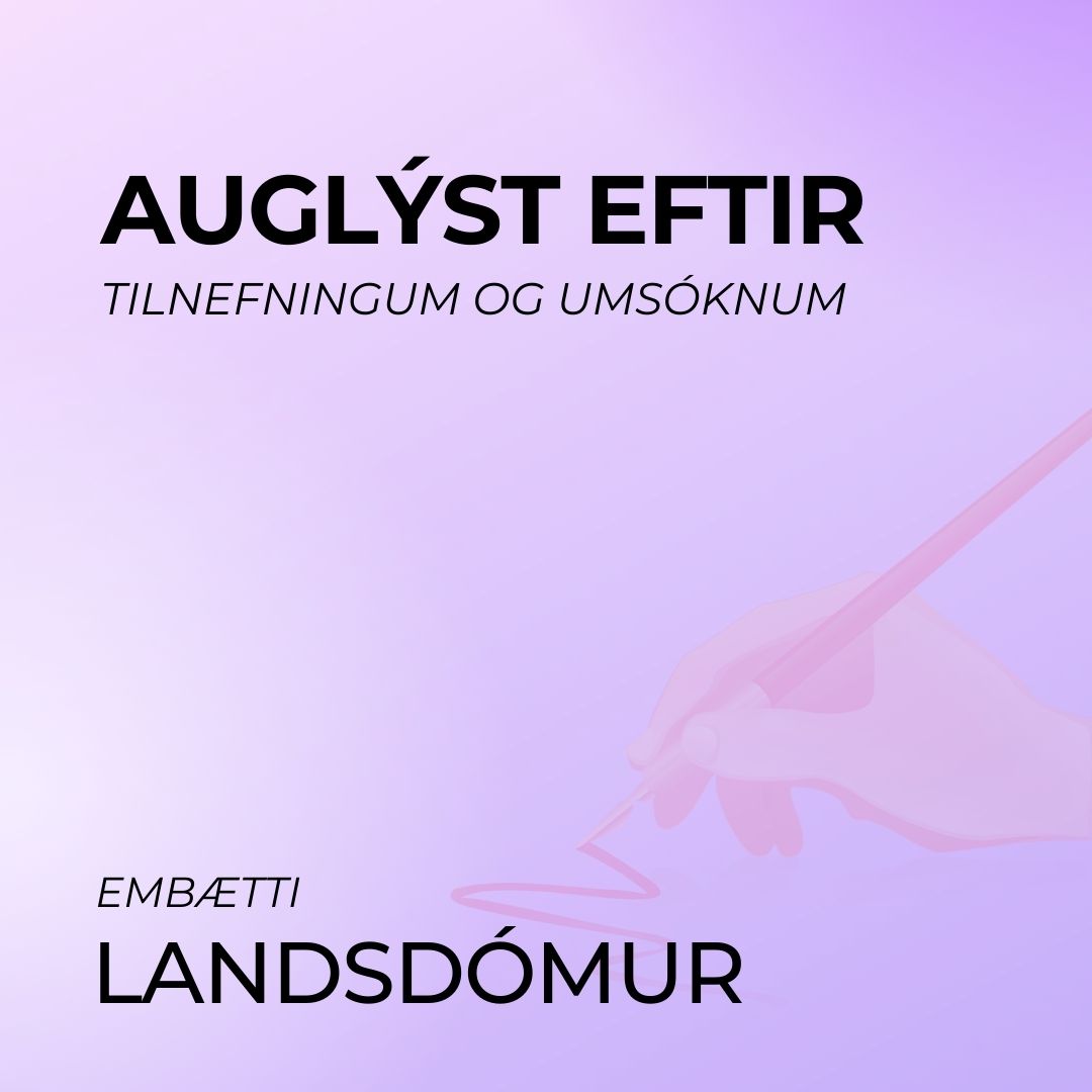 Þingflokkur Pírata auglýsir eftir tilnefningum og umsóknum um skipan í Landsdóm. Ekki er gerð krafa um lögfræðimenntun. Tekið verður við tilnefningum til kl. 12:00, mánudaginn 22. maí á netfangið baldurkarl@althingi.is. Þess er óskað að tilnefningum fylgi skriflegur rökstuðningur