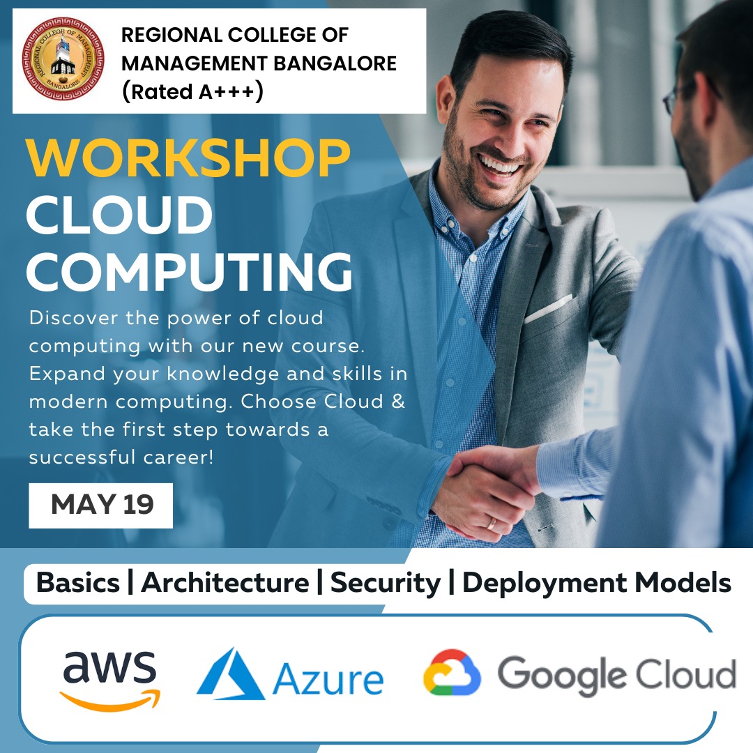 WORKSHOP On Could Computing at Rcm Bangalore .
.
#rcmbangalore #rcmb #bangalore #workshop #cloudcomputing #mbalife #PGDM #MBAadmission #students #mbacollege #BestManagementCollege #MBA #corporate #Graduates