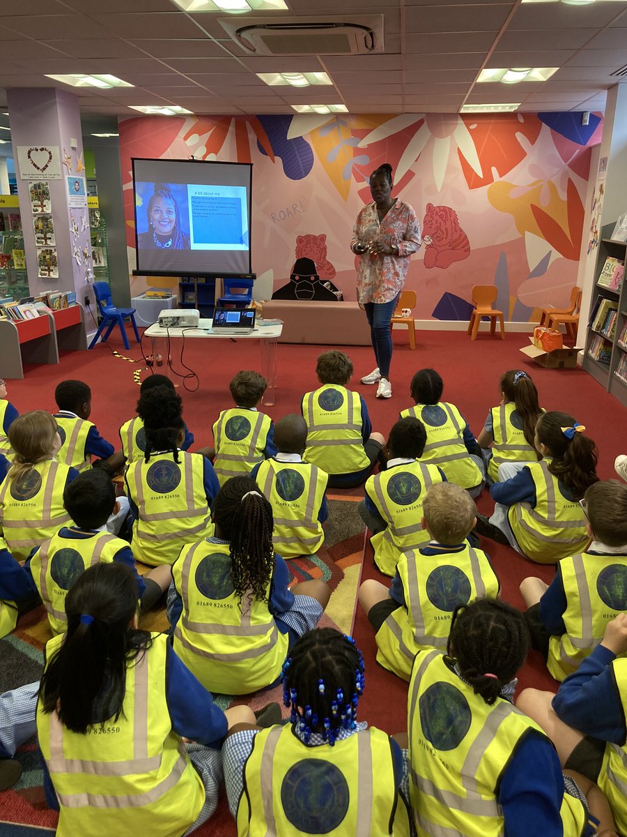 @VenessaTwrites is at #OrpingtonLibrary right now for the #OrpingtonLiteraryFestival with Yr3 @Orpington1st @LBofBromley @Better_UK