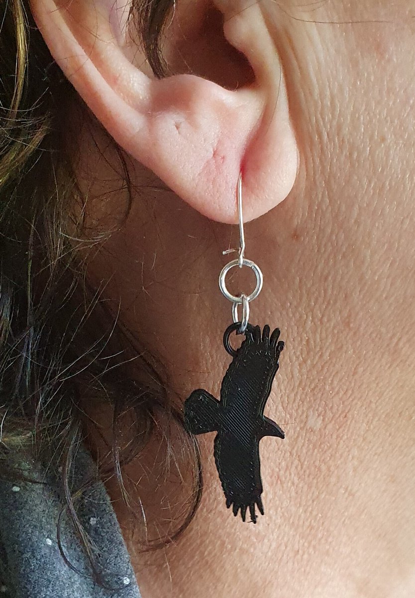 Excited to share the latest addition to my #etsy shop: Crow Earrings. Assorted colours. 3D printed. Original design. etsy.me/3Wkj4Ld #plastic #funearrings #originaldesign #assortedcolours #partyaccessories #diangleearrings #bird #piercedears #plawithsilverplate