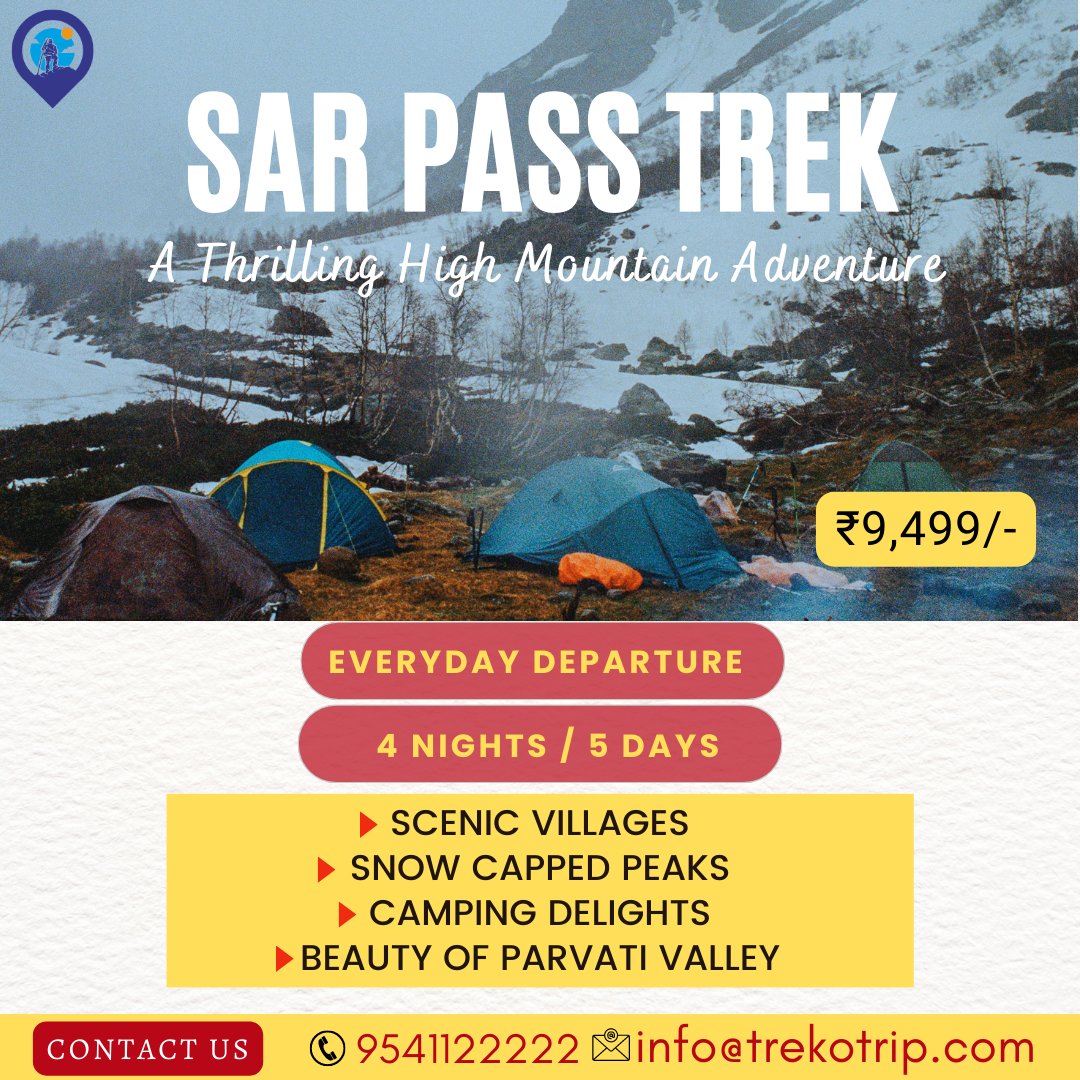 trekotrip's tweet photo. Discover the thrill of #SarpassTrek, #HamptaPassTrek, and #EverestBaseCampTrek with #Trekotrip. ⛰️✨

#AdventureAwaits #NatureExploration #MountainChallenge

Book now and unleash your inner wanderer! 
Contact: +919541122222

#Trekking #ExploreMore #MountainLover https://t.co/vM8BFmIksi