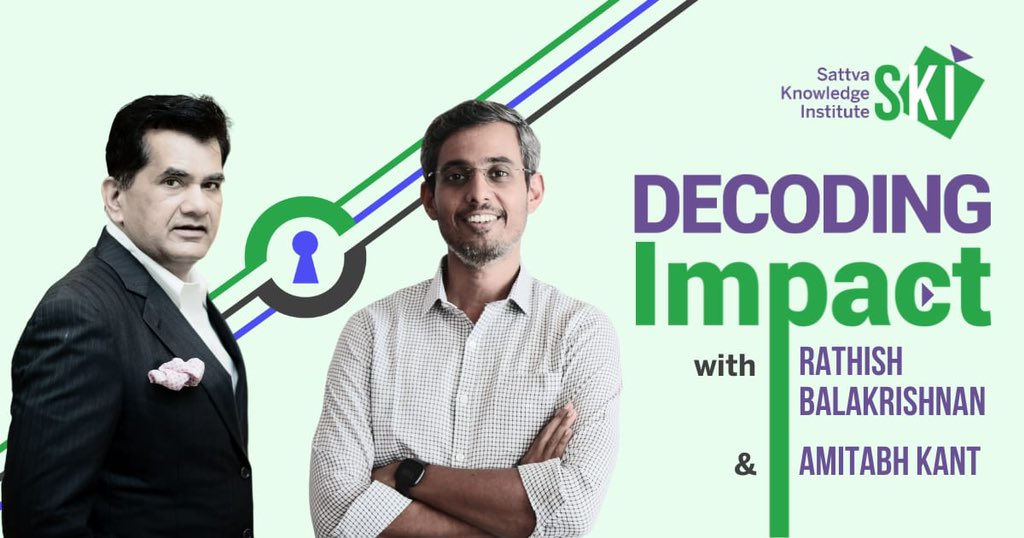 amitabhk87's tweet image. Pleasure speaking with @rathish_bala for S2 of the Decoding Impact #podcast from @sattvaknowledge. Discussed 🇮🇳&apos;s vision for Green Growth, our climate + development priorities under #G20India Presidency, &amp;amp; the way forward. Listen to the discussion here: sattva.co.in/ski/decoding-g…