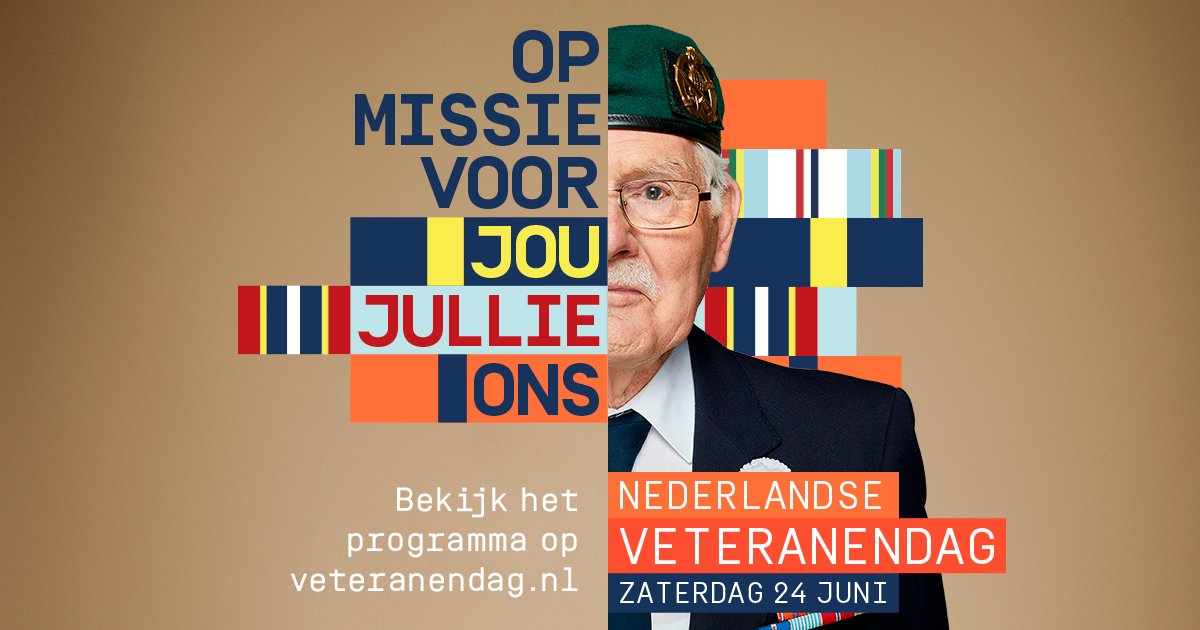 🔶 Hoe ziet iemand eruit die is ingezet in dienst van de vrede? 🔶

Nederland telt ruim 100.000 veteranen. Tijdens de Nederlandse Veteranendag in Den Haag op zaterdag 24 juni bedanken wij hen voor hun inzet in dienst van de vrede, nu en in het verleden 👇

veteranendag.nl/nieuws/aankond…