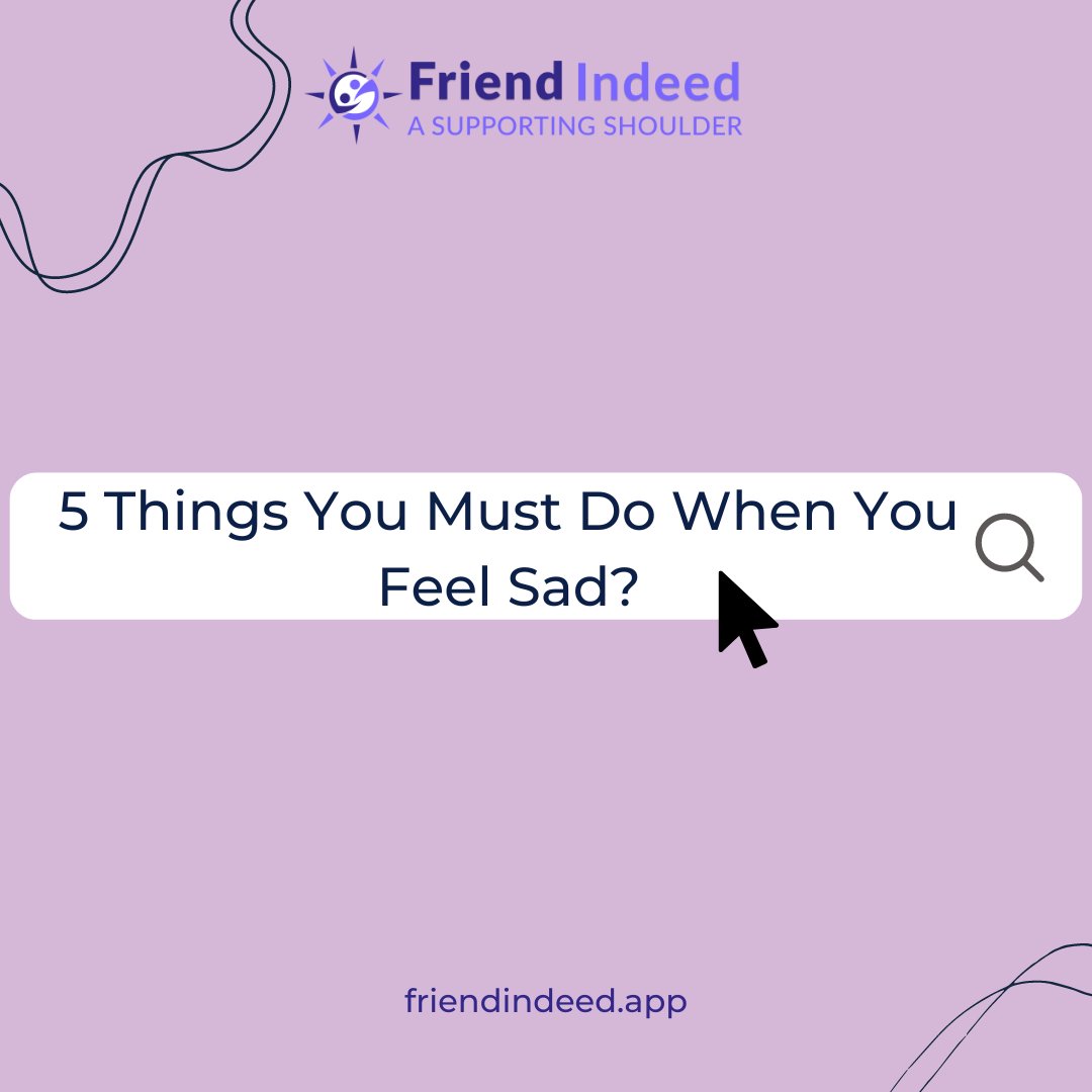 friendindeedapp's tweet photo. Are you feeling sad? Swipe and try out these tricks to find happiness.. Comment for more

#feelsad #sad #things #happy #loveone #nature #positivity #time #staypositive #mind #sadness https://t.co/imLDLyXDKz
