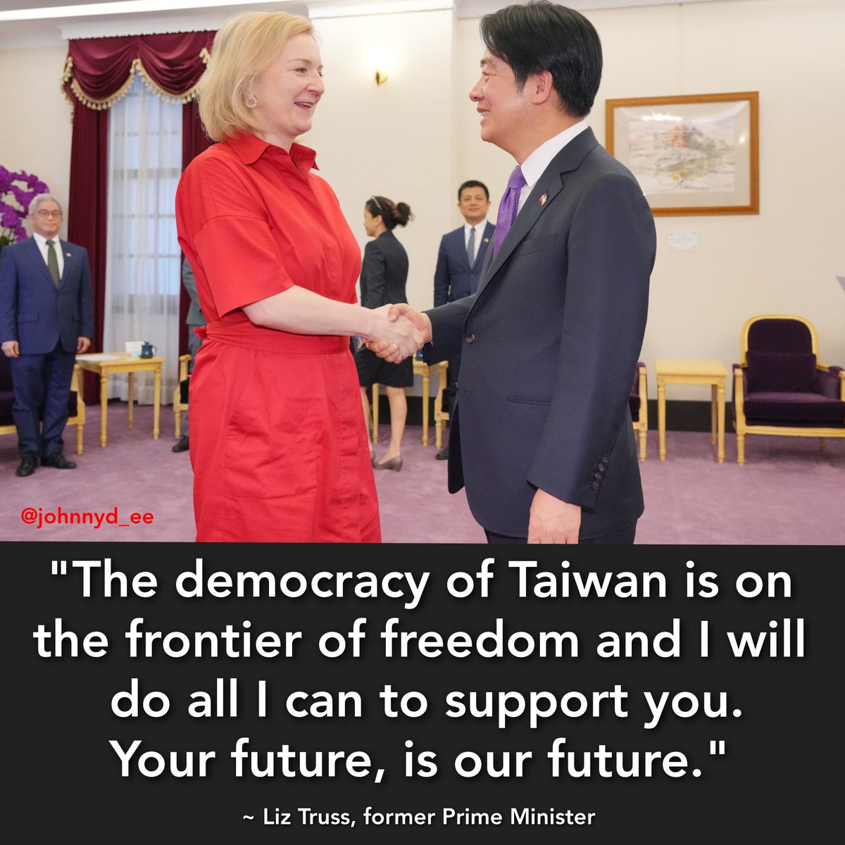 🚨 WTF is 'Liability Liz' even doing in #Taiwan? She's a back bencher who managed to f*ck the country over, in the very short time she was PM. 

Who even sanctions a trip like this for @trussliz? 💁🏻‍♂️

#ToriesUnfitToGovern 
#ToriesBrokeBritain 
#ToryCorruption 
#ToriesOut316