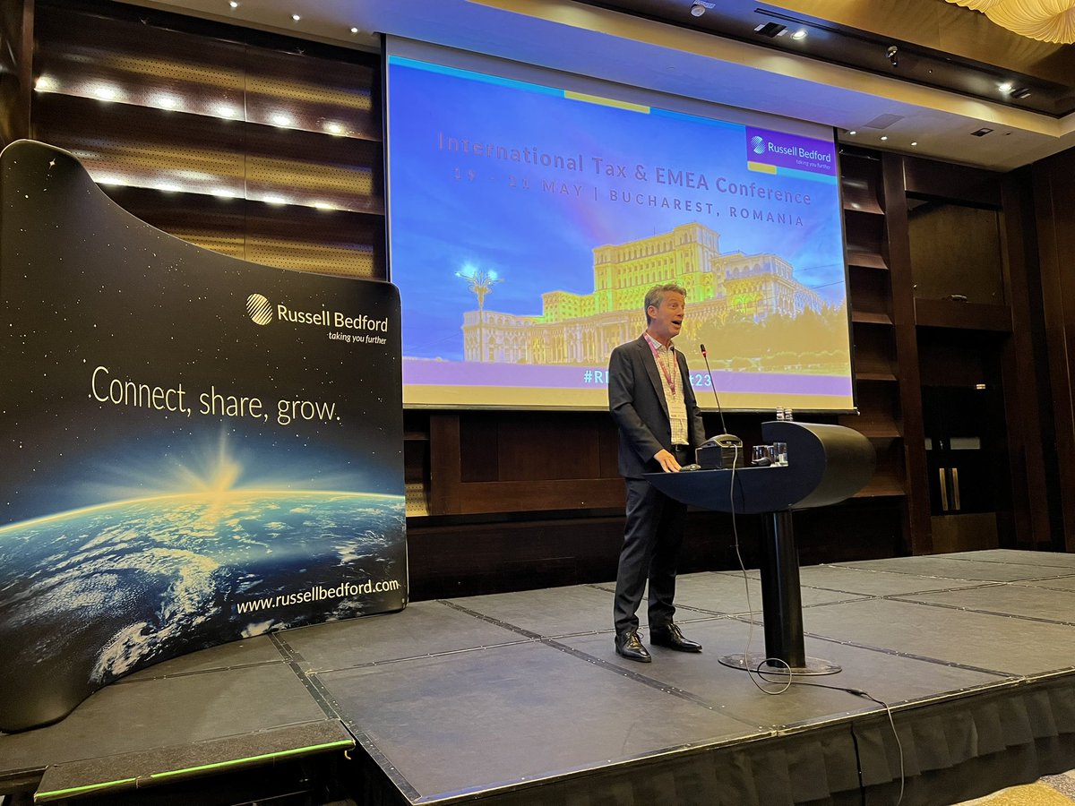 StephenHamlet1's tweet photo. First morning at @RussellBedford #EMEA &amp; #InternationalTax meeting. Fantastic to be in #Bucharest #Romania. Nice to hear presentations from my new #team members following welcome from #Global chair &amp; host #connectivity #collaboration #people #rbibucharest23 https://t.co/98b76zQSjo