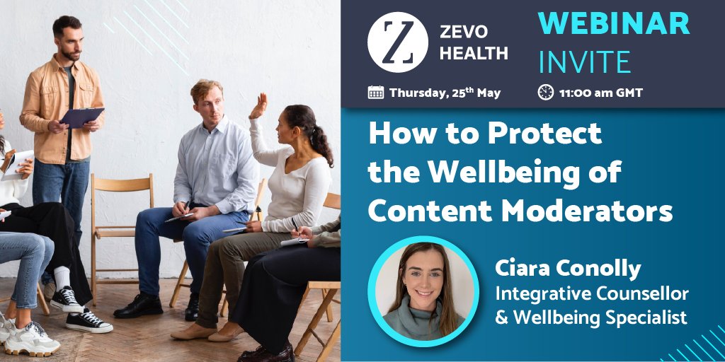 For this month's free webinar, we are sitting down with Ciara Conolly, Integrative Counsellor &amp; Wellbeing Specialist to discuss how to support and safeguard the wellbeing of content moderators. Register here: bit.ly/3WkwBlT