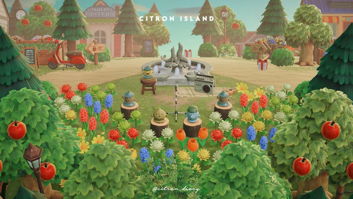 citron_diary's tweet photo. 静かな朝にニッコリ笑顔😄🌼🌳
#acnh #AnimalCrossing https://t.co/tfCA8P9GfM