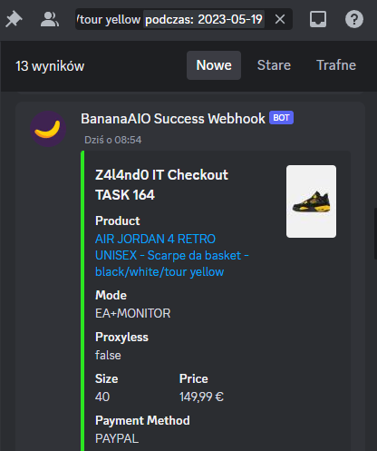 AJ4 Thunder GS x13 B:@BananaFramework P:@ShinyProxies CG:@JIGIONotify