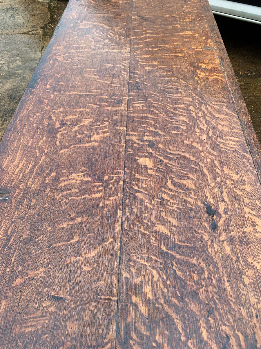 Restored and waxed larger oak mule chest . Repairs to top and draws after some  damaged from rats. The chest was cleaned and waxed only . #antique #restoration