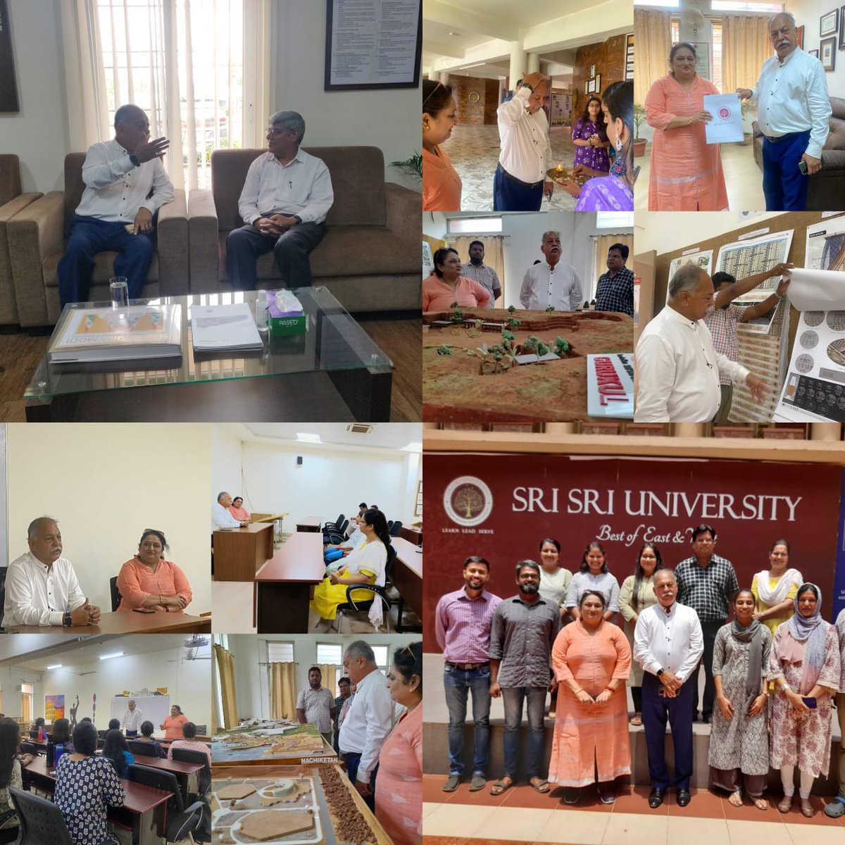 RT SriSriU "Former Council President &amp; Academic Council Member Shri Uday Gadkari visited Faculty of Architecture (<a href="/ssufarc/">Faculty of Architecture</a>). He shared insightful thoughts on #NEP &amp; prospects of #architecture. He highly appreciated design exhibition, awards, accolade… "