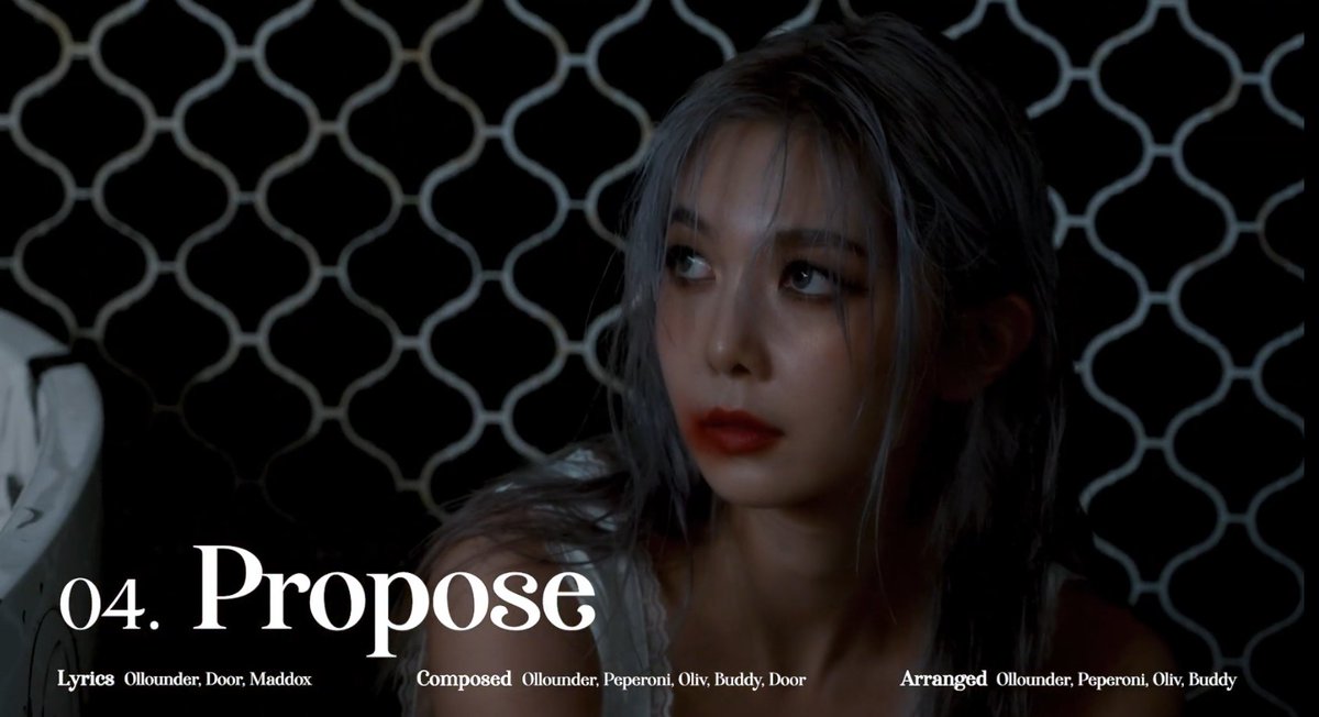 [Tried to listen toPROPOSE's lyrics as its in ENG, not 100% accurate] 

I can't let go, I'll cast a spell
I'll lose a curse but I can't get enough, PROPOSE
Just before we d!e, ?? into my kiss,
Call me evil, I'll show you a ??
I'll get what I want but I can't get enough, PROPOSE
