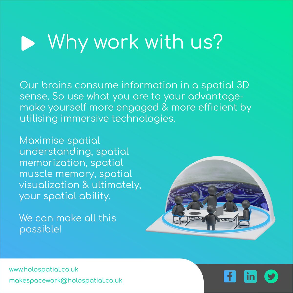 holospatial's tweet image. Here's how working in a 3D environment can greatly improve how you consume information! Visit holospatialprojection.com for more!
#VR #Virtualreality #learning #3D #futuretechnology