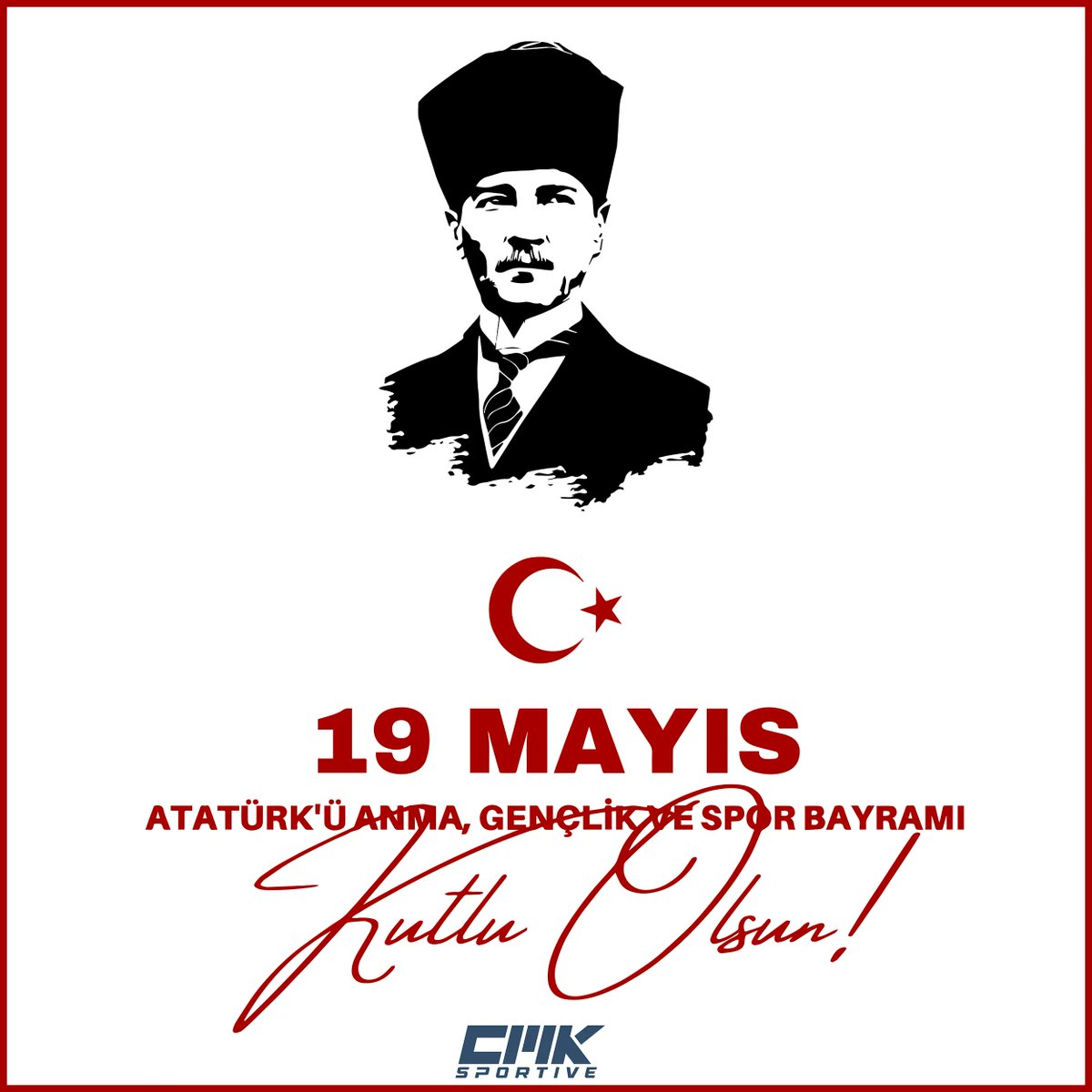 19 Mayıs Atatürk'ü Anma, Gençlik ve Spor Bayramımız Kutlu Olsun! #19Mayıs #GençlikBayramı #Bayram #Atatürk