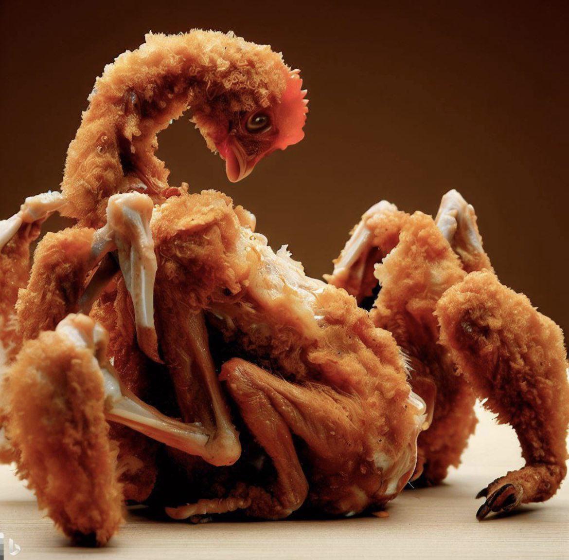 _AI_Samurai's tweet image. KFC fried chicken trying to assemble themselves back into a live chicken
#kfc #friedchicken #aiart
i.redd.it/7oqu06wrto0b1.…
