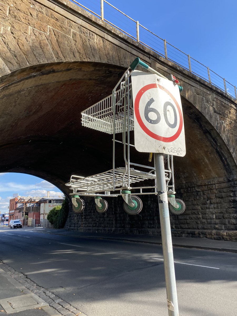 Who says kids these days are lazy and have no drive to achieve? Looks like a pretty determined effort, and probably teamwork and strong leadership skills to pull this off. 
#kidsthesedays #ballarat #trolleyadventures #fridaynigght #shenanigans