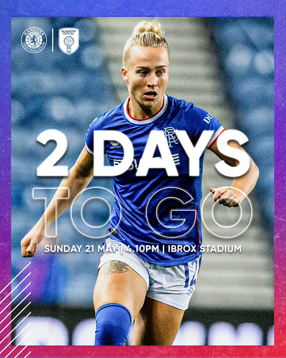 📅 2 Days to Go...

💙 A chance to make history at Ibrox awaits.

🎟️ rng.rs/Ibrox