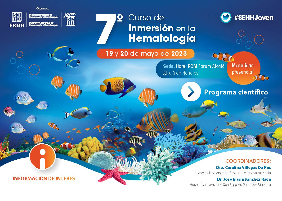 📢 #SEHHJoven Os esperamos esta tarde, a partir de las 16:00h., en Alcalá de Henares, para celebrar el 7º Curso de Inmersión en la #Hematología👏