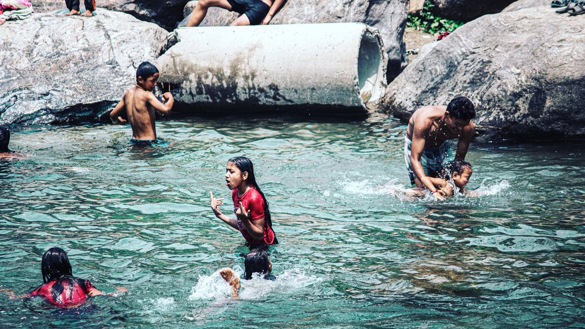 #kids #summertime #nuwakot #swimming #summertime