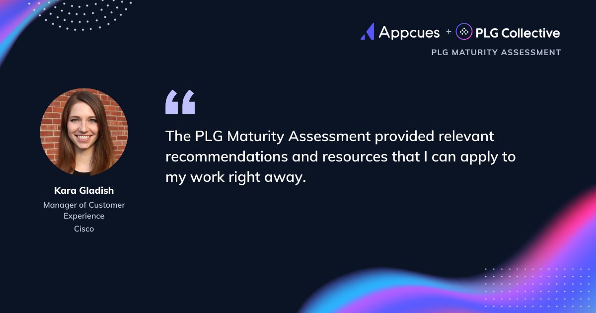 When was the last time you sized up your PLG game? We know, it's not that simple! Our PLG Maturity Assessment is here to help: 🔎 Identify product-led journey gaps 💪Discover PLG strategy strengths/weaknesses Take 3-minutes & get your PLG maturity score appcues.com/plg-maturity-a…