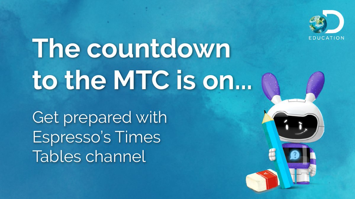 DiscoveryEdUk's tweet image. The Year 4 MTC is coming... but don&apos;t worry! Help is at hand 😄 Our Multiplication Tables Check channel has everything you need to revise + have fun (because we know practice makes perfect!) 🧮

Link: bit.ly/4510njp

#MTC #MTCresources