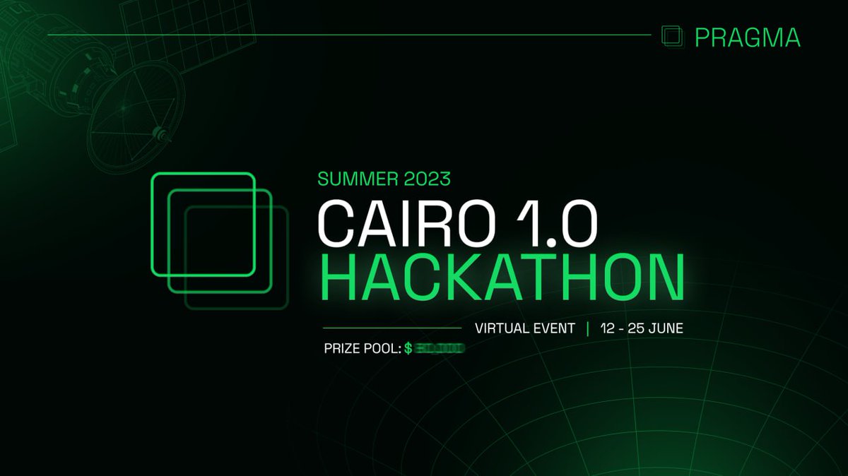 🚨 Announcing the #Pragma Cairo 1.0 Hackathon!

Join us for two weeks of intense coding and innovation next June.
All programmers and creatives are welcome to join the event!

▶️ Registration opens on Monday !!

Let's push the #StarkNet ecosystem together 🔥